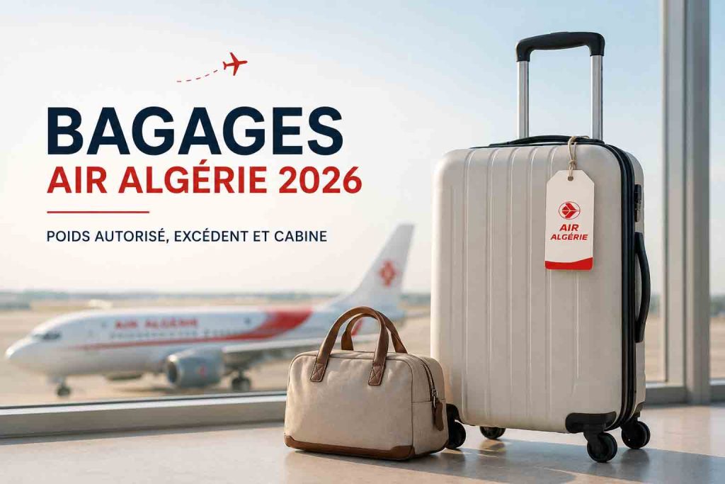 Bagages Air Algérie 2026 : poids autorisé, excédent, bagage cabine - le guide complet par classe