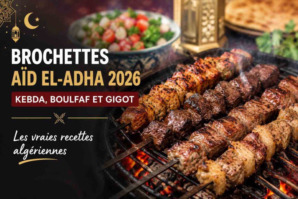 Brochettes Aïd el-Adha 2026 : kebda, boulfaf et gigot - les vraies recettes algériennes